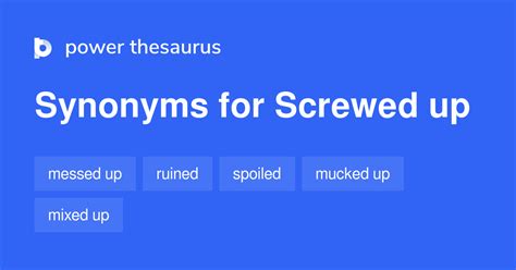 synonyms for screwed up.